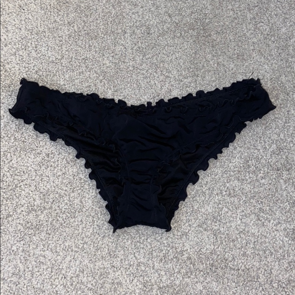 shade & shore black scrunch bathing suit bottoms